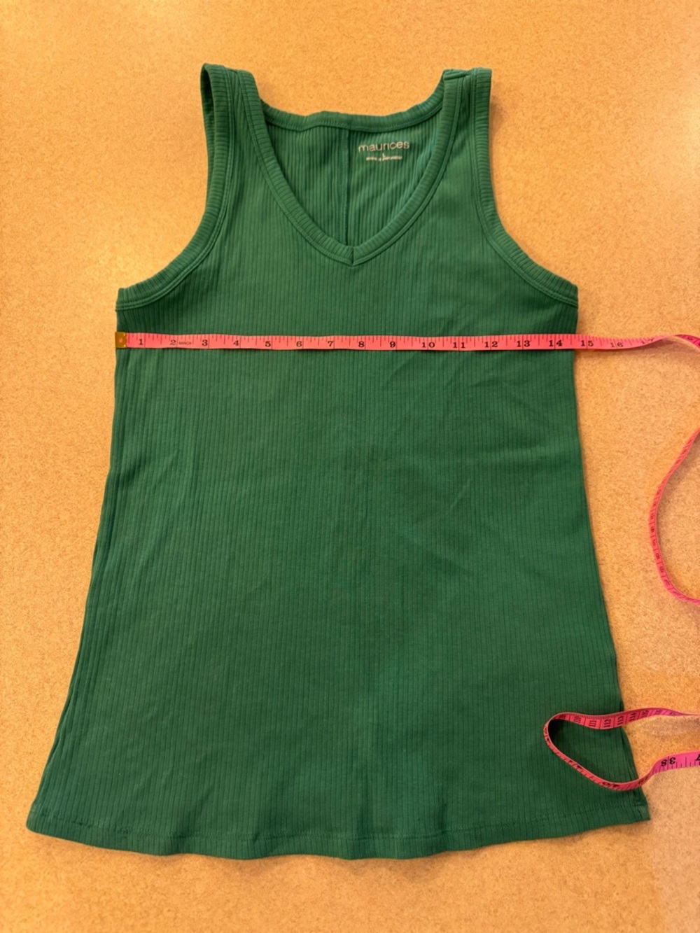 Maurices Teal Ribbed V-Neck Tank
